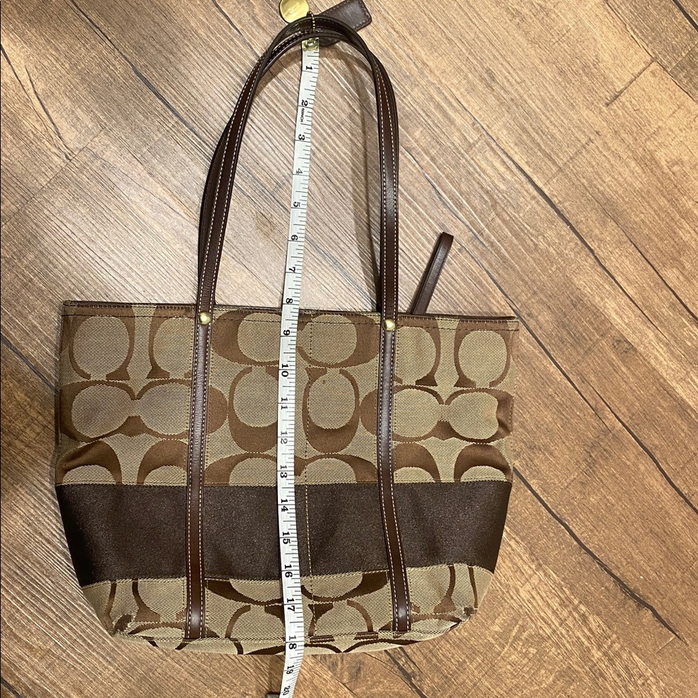 Coach Logo Brown Signature Tote Bag Reversible - Picture 14 of 14